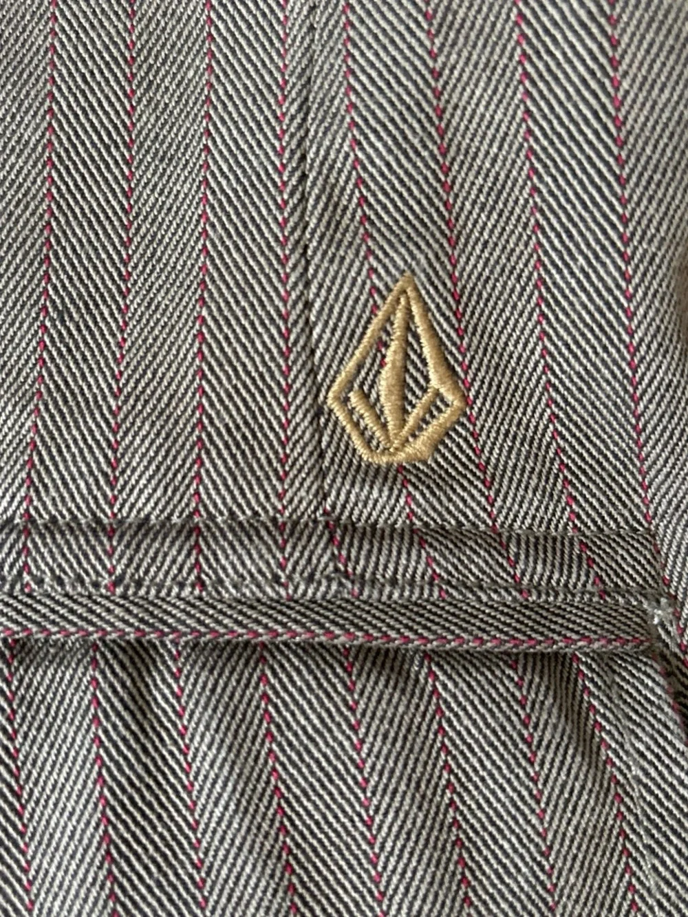 Volcom Men's Taupe Pinstriped Sport Coat Small